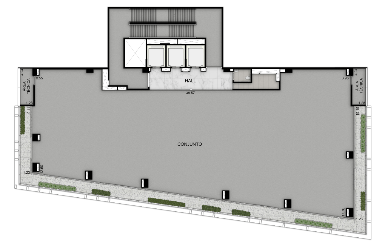 Planta Tipo<br>Andar Inteiro