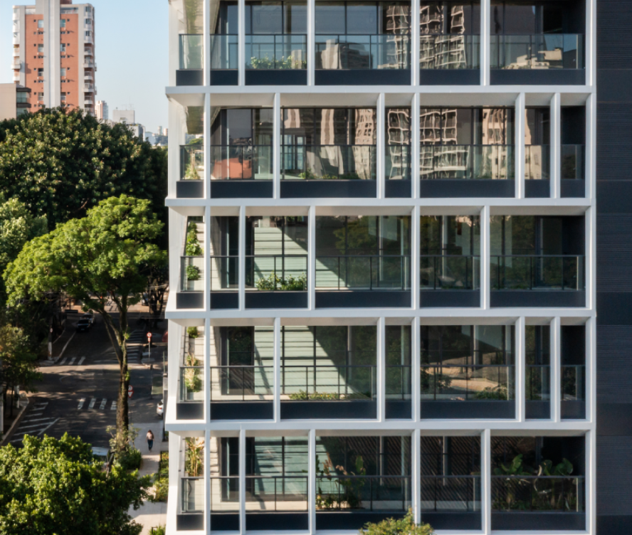 Foto real da fachada do Dynamic Pinheiros