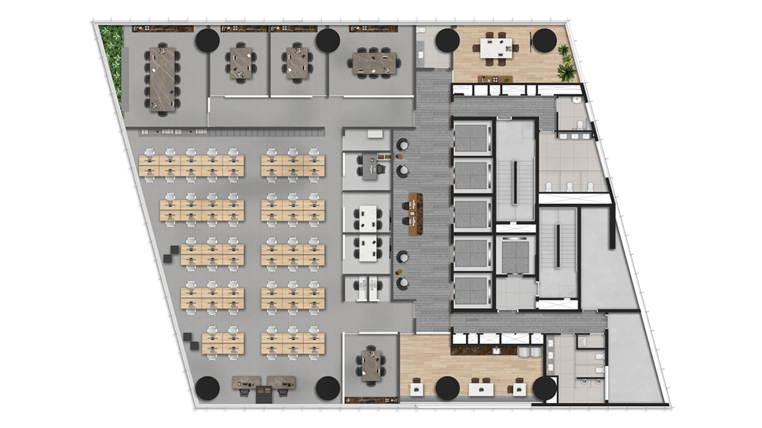 824 m² (BOMA)<br>Sugestão de Layout 1