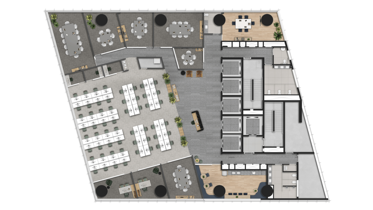 824 m² (BOMA)<br>Sugestão de Layout 2